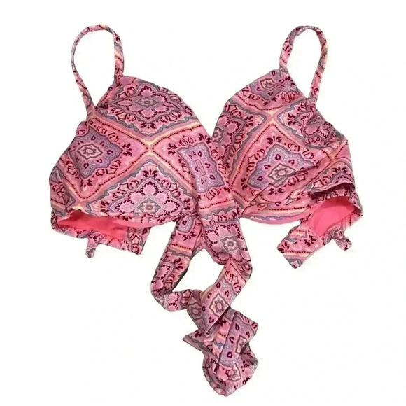 32DDD SHADE & SHORE PINK AZTEC BIKINI TOP (Top Only!) - Picture 2 of 13